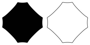 Soyut geometrik simge, sembol şekli. Stock vektör illüstrasyonu, klip- art grafikleri