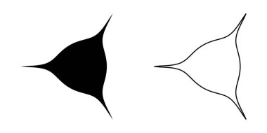 Soyut geometrik simge, sembol şekli. Stock vektör illüstrasyonu, klip- art grafikleri