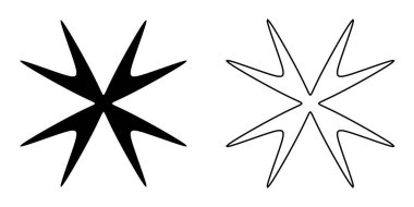 Soyut geometrik simge, sembol şekli. Stock vektör illüstrasyonu, klip- art grafikleri