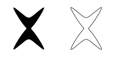 Soyut geometrik simge, sembol şekli. Stock vektör illüstrasyonu, klip- art grafikleri