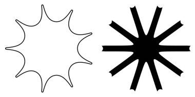 Soyut geometrik simge, sembol şekli. Stock vektör illüstrasyonu, klip- art grafikleri