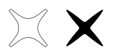 Soyut geometrik simge, sembol şekli. Stock vektör illüstrasyonu, klip- art grafikleri