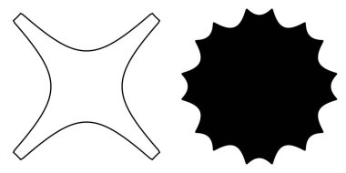 Soyut geometrik simge, sembol şekli. Stock vektör illüstrasyonu, klip- art grafikleri