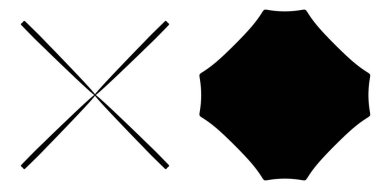 Soyut geometrik simge, sembol şekli. Stock vektör illüstrasyonu, klip- art grafikleri