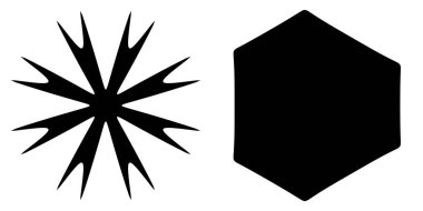 Soyut geometrik simge, sembol şekli. Stock vektör illüstrasyonu, klip- art grafikleri