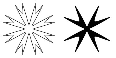 Soyut geometrik simge, sembol şekli. Stock vektör illüstrasyonu, klip- art grafikleri