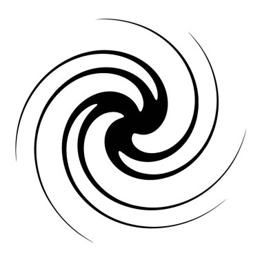 Abstract spiral, swirl, twirl design element. Helix, volute, vortex effect shape. Stock vector illustration, clip-art graphics