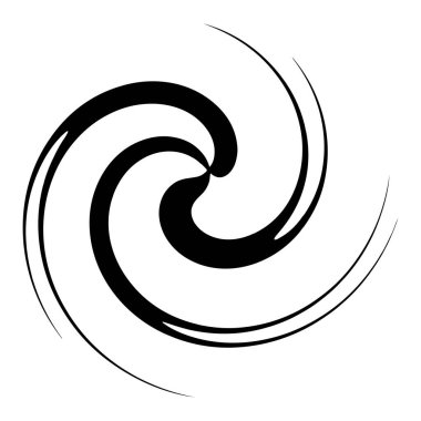 Soyut spiral, girdap, dönme tasarım elementi. Helix, volute, girdap etkisi şekli. Stock vektör illüstrasyonu, klip- art grafikleri