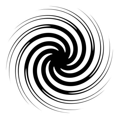 Soyut spiral, girdap, dönme tasarım elementi. Helix, volute, girdap etkisi şekli. Stock vektör illüstrasyonu, klip- art grafikleri