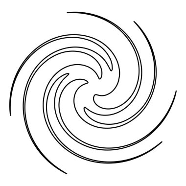 Abstract spiral, swirl, twirl design element. Helix, volute, vortex effect shape. Stock vector illustration, clip-art graphics