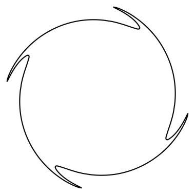 Soyut spiral, girdap, dönme tasarım elementi. Helix, volute, girdap etkisi şekli. Stock vektör illüstrasyonu, klip- art grafikleri