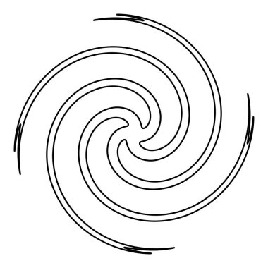 Abstract spiral, swirl, twirl design element. Helix, volute, vortex effect shape. Stock vector illustration, clip-art graphics
