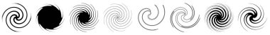 Soyut spiral, girdap, dönme tasarım elementi. Helix, volute, girdap etkisi şekli. Stock vektör illüstrasyonu, klip- art grafikleri
