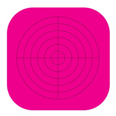 Kutup, dairesel ızgara, ağ. Pasta grafiği, grafik ögesi