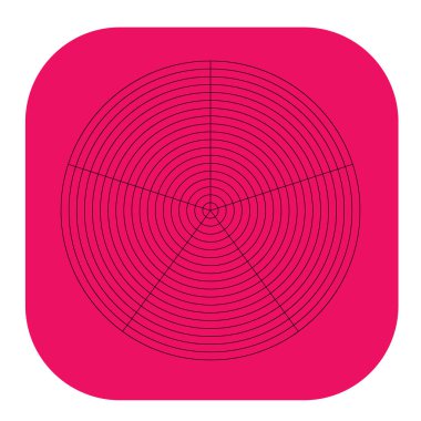 Kutup, dairesel ızgara, ağ. Pasta grafiği, grafik ögesi