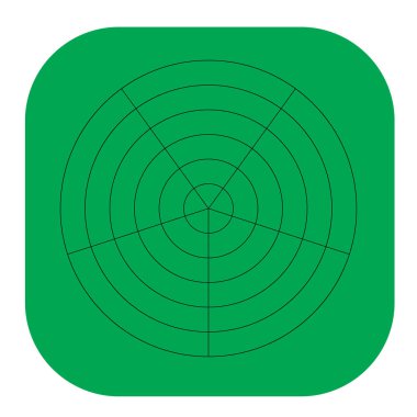 Kutup, dairesel ızgara, ağ. Pasta grafiği, grafik ögesi