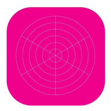 Kutup, dairesel ızgara, ağ. Pasta grafiği, grafik ögesi