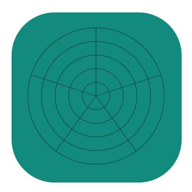 Kutup, dairesel ızgara, ağ. Pasta grafiği, grafik ögesi