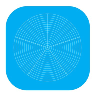 Kutup, dairesel ızgara, ağ. Pasta grafiği, grafik ögesi