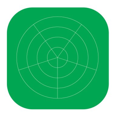 Kutup, dairesel ızgara, ağ. Pasta grafiği, grafik ögesi