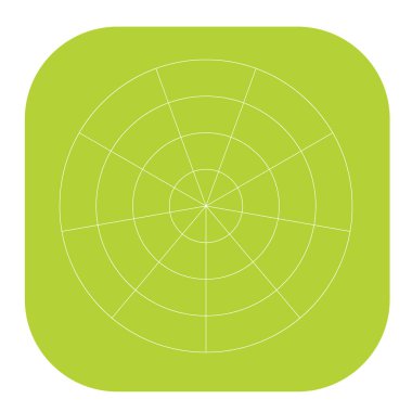 Kutup, dairesel ızgara, ağ. Pasta grafiği, grafik ögesi