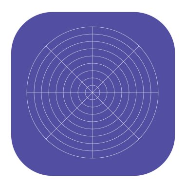 Kutup, dairesel ızgara, ağ. Pasta grafiği, grafik ögesi