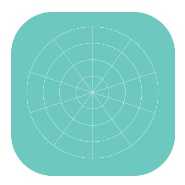 Kutup, dairesel ızgara, ağ. Pasta grafiği, grafik ögesi