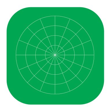 Kutup, dairesel ızgara, ağ. Pasta grafiği, grafik ögesi