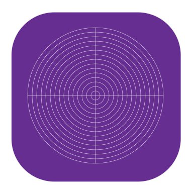 Kutup, dairesel ızgara, ağ. Pasta grafiği, grafik ögesi