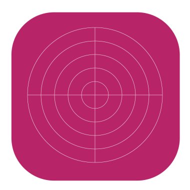 Kutup, dairesel ızgara, ağ. Pasta grafiği, grafik ögesi