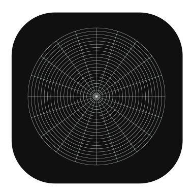 Kutup, dairesel ızgara, ağ. Pasta grafiği, grafik ögesi