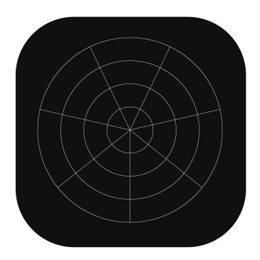 Kutup, dairesel ızgara, ağ. Pasta grafiği, grafik ögesi