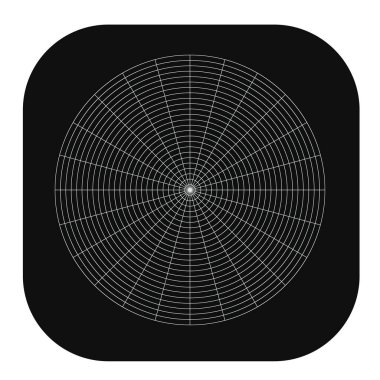 Kutup, dairesel ızgara, ağ. Pasta grafiği, grafik ögesi