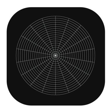 Kutup, dairesel ızgara, ağ. Pasta grafiği, grafik ögesi