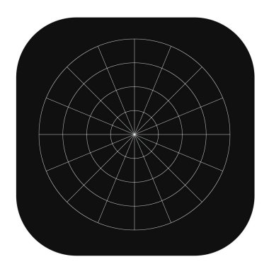 Kutup, dairesel ızgara, ağ. Pasta grafiği, grafik ögesi