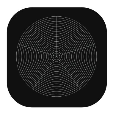 Kutup, dairesel ızgara, ağ. Pasta grafiği, grafik ögesi