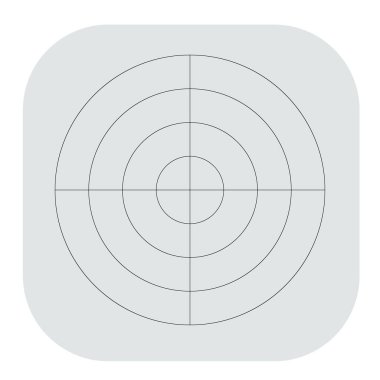 Kutup, dairesel ızgara, ağ. Pasta grafiği, grafik ögesi