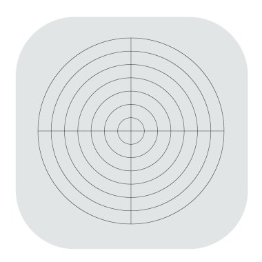 Kutup, dairesel ızgara, ağ. Pasta grafiği, grafik ögesi