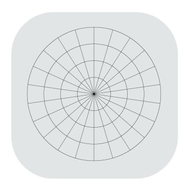 Kutup, dairesel ızgara, ağ. Pasta grafiği, grafik ögesi