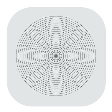 Kutup, dairesel ızgara, ağ. Pasta grafiği, grafik ögesi