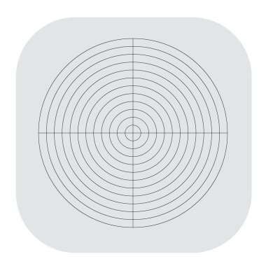 Kutup, dairesel ızgara, ağ. Pasta grafiği, grafik ögesi