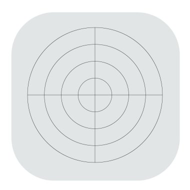 Kutup, dairesel ızgara, ağ. Pasta grafiği, grafik ögesi