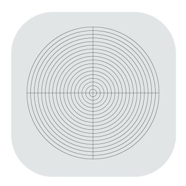 Kutup, dairesel ızgara, ağ. Pasta grafiği, grafik ögesi