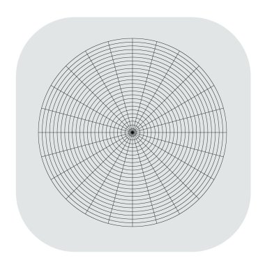 Kutup, dairesel ızgara, ağ. Pasta grafiği, grafik ögesi