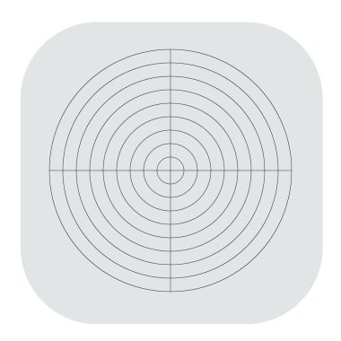 Kutup, dairesel ızgara, ağ. Pasta grafiği, grafik ögesi