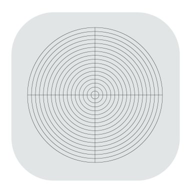 Kutup, dairesel ızgara, ağ. Pasta grafiği, grafik ögesi