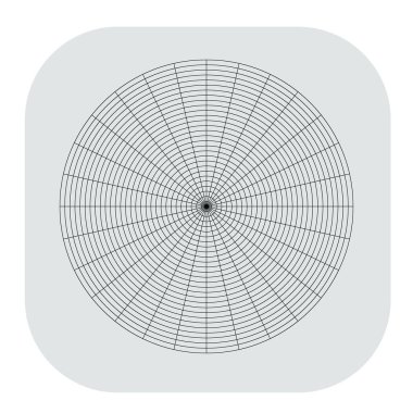 Kutup, dairesel ızgara, ağ. Pasta grafiği, grafik ögesi