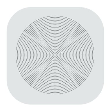 Kutup, dairesel ızgara, ağ. Pasta grafiği, grafik ögesi