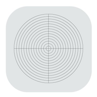 Kutup, dairesel ızgara, ağ. Pasta grafiği, grafik ögesi