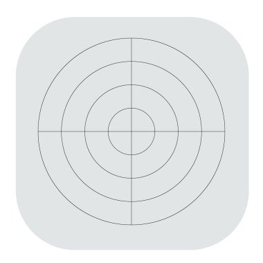 Kutup, dairesel ızgara, ağ. Pasta grafiği, grafik ögesi